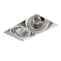 QAZQA Einbaustrahler|Wohnzimmerlampen*Set mit 6 Einbaustrahlern weiß GU10 70mm 2-flammig Trimless - Oneon