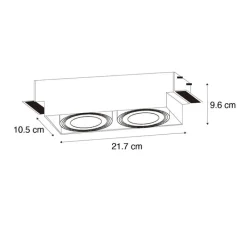 QAZQA Einbaustrahler|Wohnzimmerlampen*Set mit 6 Einbaustrahlern weiß GU10 70mm 2-flammig Trimless - Oneon