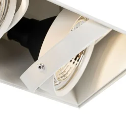 QAZQA Einbaustrahler|Wohnzimmerlampen*Set mit 6 Einbaustrahlern weiß GU10 70mm 2-flammig Trimless - Oneon