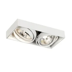 QAZQA Einbaustrahler|Wohnzimmerlampen*Set mit 6 Einbaustrahlern weiß GU10 70mm 2-flammig Trimless - Oneon