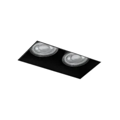 QAZQA Einbaustrahler*Set mit 6 Einbaustrahlern schwarz GU10 50mm 2-flammig ohne Rahmen - Oneon