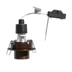 QAZQA Einbaustrahler|Esszimmerlampen*Set mit 6 Einbaustrahlern Dunkelbronze GU10 35mm Rund Kippbar - Installa