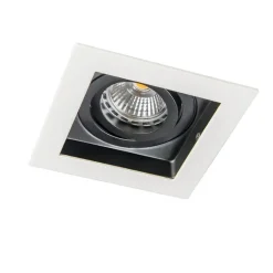 QAZQA Einbaustrahler|Wohnzimmerlampen*Set mit 5 Einbaustrahlern aus weißem Stahl - Carree