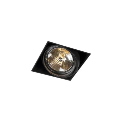 QAZQA Einbaustrahler|Wohnzimmerlampen*Set mit 6 Einbaustrahlern schwarz AR111 Kippbar und drehbar Trimless - Oneon