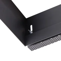 QAZQA Schlafzimmerlampen|Küchenlampen*Set mit 6 Einbaustrahlern, schwarz, GU10, AR111, randlos, 2-flammig – Oneon