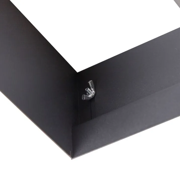 QAZQA Schlafzimmerlampen|Küchenlampen*Set mit 6 Einbaustrahlern, schwarz, GU10, AR111, randlos, 2-flammig – Oneon