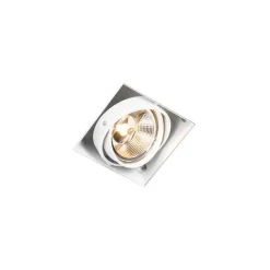 QAZQA Einbaustrahler|Wohnzimmerlampen*Set mit 6 Einbaustrahlern weiß GU10 AR111 Trimless Verstellbar - Oneon