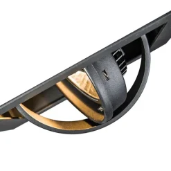 QAZQA Einbaustrahler|Wohnzimmerlampen*Set mit 6 Einbaustrahlern schwarz AR111 verstellbar - Oneon