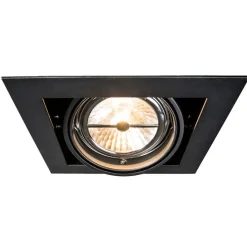 QAZQA Einbaustrahler|Wohnzimmerlampen*Set mit 6 Einbaustrahlern schwarz AR111 verstellbar - Oneon