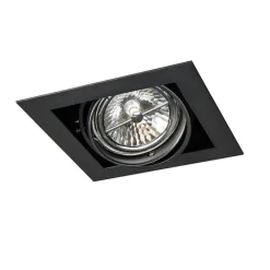 QAZQA Einbaustrahler|Wohnzimmerlampen*Set mit 6 Einbaustrahlern schwarz AR111 verstellbar - Oneon