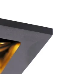 QAZQA Einbaustrahler|Wohnzimmerlampen*Set mit 10 Einbaustrahlern schwarz verstellbar - Qure