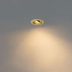 QAZQA Einbaustrahler|Wohnzimmerlampen*Set mit 6 Einbaustrahlern Messing GU10 35 mm - Edu