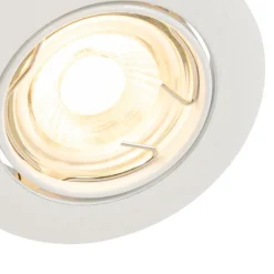 QAZQA Einbaustrahler|Wohnzimmerlampen*Set mit 12 Einbaustrahlern weiß GU10 35 mm - Edu