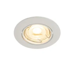 QAZQA Einbaustrahler|Wohnzimmerlampen*Set mit 12 Einbaustrahlern weiß GU10 35 mm - Edu