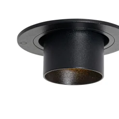 QAZQA Einbaustrahler|Wohnzimmerlampen*Set mit 6 Einbaustrahlern schwarz GU10 35mm rund schwenkbar - Installa