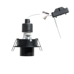 QAZQA Einbaustrahler|Wohnzimmerlampen*Set mit 6 Einbaustrahlern schwarz GU10 35mm rund schwenkbar - Installa