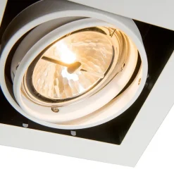 QAZQA Einbaustrahler|Wohnzimmerlampen*Set mit 6 Einbaustrahlern Weiß AR111 Verstellbar - Oneon