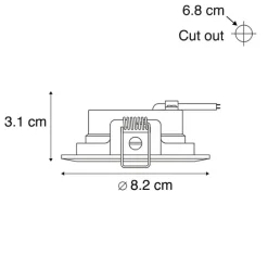 QAZQA Schlafzimmerlampen|Küchenlampen*Set mit 5 Einbaustrahlern schwarz 3-Stufen-Dimmbar IP44 - Ulo