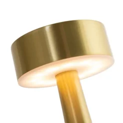 QAZQA Gartenbeleuchtung|Led-Außenleuchten*Set mit 2 goldenen RGBW-wiederaufladbaren Tischlampen - Isobel