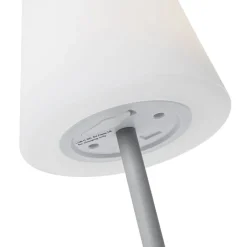 QAZQA Gartenbeleuchtung|Led-Außenleuchten*Set mit 2 grauen wiederaufladbaren Tischleuchten 40 cm IP54 - Jude