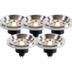 LUEDD Preisvorteil Auf Leuchtmittel|Led Lampen*Set mit 5 GU10 dimmbaren LED-Lampen AR111 11W 810 lm 2700K