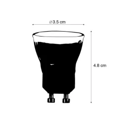 LUEDD Preisvorteil Auf Leuchtmittel|Led Lampen*Set mit 5 GU10 LED-Glühbirnen 35mm 3.5W 180 lm 2700K