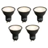 LUEDD Led Lampen|Preisvorteil Auf Leuchtmittel*Set mit 5 GU10 LED-Lampe schwarz 7W 610 lm 3000K