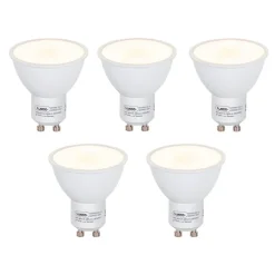LUEDD Preisvorteil Auf Leuchtmittel|Led Lampen*Set mit 5 GU10 LED-Lampen mit Dämmerungssensor 5W 380lm 2700K