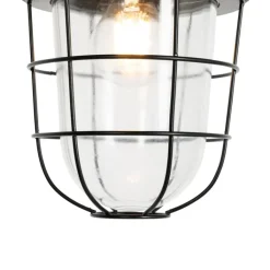 QAZQA Küchenlampen|Esszimmerlampen*Set mit 3 Industrie-Hängelampen schwarz - Cabin