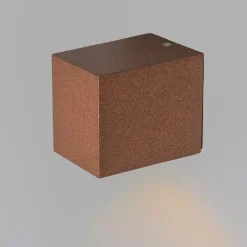 QAZQA Gartenbeleuchtung|Badezimmerlampen*Set mit 2 industriellen Wandleuchten rostbraun IP44 - Baleno I.