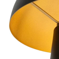 QAZQA Gartenbeleuchtung|Smarte Außenbeleuchtung*Set mit 2 intelligenten Außen-Stehleuchten schwarz 50 cm und 65 cm - Mushroom