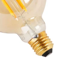 Calex Preisvorteil Auf Leuchtmittel|Smarte Glühbirnen*Set mit 3 intelligenten E27-LED-Lampen, dimmbar bis warm, G95 Goldline, 7 W, 806 lm, 1800 K – 3000 K