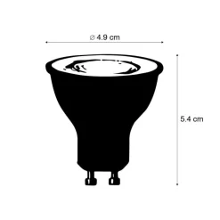 LUEDD Preisvorteil Auf Leuchtmittel|Smarte Glühbirnen*Set mit 3 intelligenten GU10 RGBW-LED-Lampen 5W 350 lm 2200-4000K