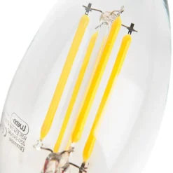 LUEDD Preisvorteil Auf Leuchtmittel|Filament Lampen*Set mit 3 LED E14 dimmbaren Kerzenlampen B35 5W 380lm 2700K