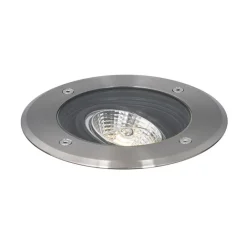 QAZQA Gartenbeleuchtung|Bodenstrahler Außen*Set mit 6 modernen Außen-Bodenscheinwerfern Stahl AR70 verstellbar IP65 - Delux