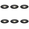 QAZQA Gartenbeleuchtung|Bodenstrahler Außen*Set mit 6 modernen Außen-Bodenspothlights schwarz 35 mm verstellbar IP65 - Delux