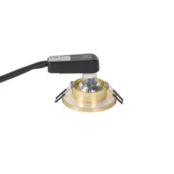 QAZQA Außenstrahler|Einbaustrahler*Set mit 6 modernen Badezimmer-Einbaustrahlern Gold IP54 - Shed Honey