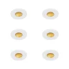 QAZQA Gartenbeleuchtung|Badezimmerlampen*Set mit 6 modernen Badezimmer-Einbaustrahlern Weiß IP54 - Shed Honey