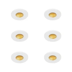 QAZQA Gartenbeleuchtung|Badezimmerlampen*Set mit 6 modernen Badezimmer-Einbaustrahlern Weiß IP54 - Shed Honey