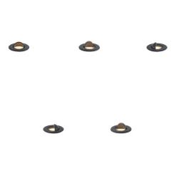 QAZQA Gartenbeleuchtung|Led-Strahler*Set mit 5 modernen Bodeneinbaustrahlern schwarz inkl. LED IP67 - Linsey