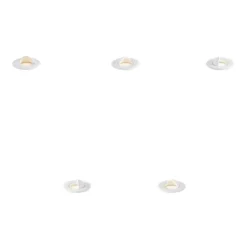 QAZQA Gartenbeleuchtung|Led-Außenleuchten*Set mit 5 modernen Bodeneinbaustrahlern weiß inkl. LED IP67 - Linsey