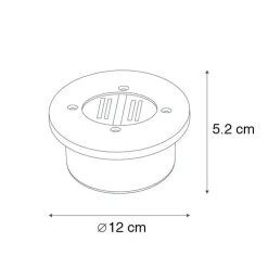 QAZQA Gartenbeleuchtung|Led-Außenleuchten*Set mit 5 modernen Bodenstrahlern aus Stahl IP44 Solar – Tiny