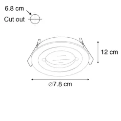 QAZQA Gartenbeleuchtung|Badezimmerlampen*Set mit 6 modernen Einbauspots Stahl rund IP44 - Xena