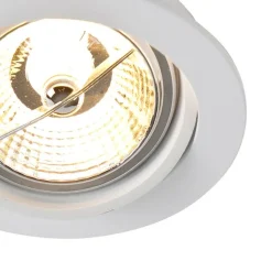 QAZQA Einbaustrahler|Wohnzimmerlampen*Set mit 6 modernen Einbaustrahlern Weiß Schwenkbar AR70 - Cisco