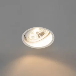 QAZQA Einbaustrahler|Wohnzimmerlampen*Set mit 6 modernen Einbaustrahlern Weiß Trimless - Impact 70