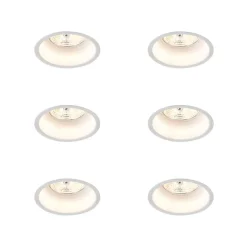 QAZQA Einbaustrahler|Wohnzimmerlampen*Set mit 6 modernen Einbaustrahlern weiß AR70 - Dept