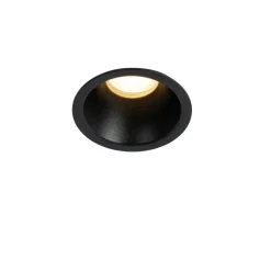 QAZQA Einbaustrahler|Wohnzimmerlampen*Set mit 12 modernen Einbaustrahlern schwarz GU10 35mm IP44 - Dept