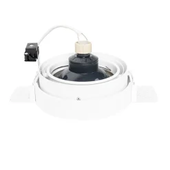 QAZQA Einbaustrahler|Wohnzimmerlampen*Set mit 6 modernen Einbaustrahlern Weiß GU10 AR111 Rund Trimless - Oneon