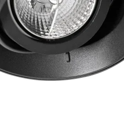 QAZQA Einbaustrahler|Wohnzimmerlampen*Set mit 6 modernen Einbaustrahlern schwarz GU10 AR70 rund randlos - Oneon