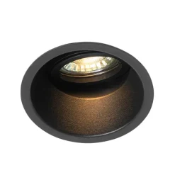 QAZQA Einbaustrahler|Wohnzimmerlampen*Set mit 6 modernen Einbaustrahlern schwarz dreh- und schwenkbar - Alloy